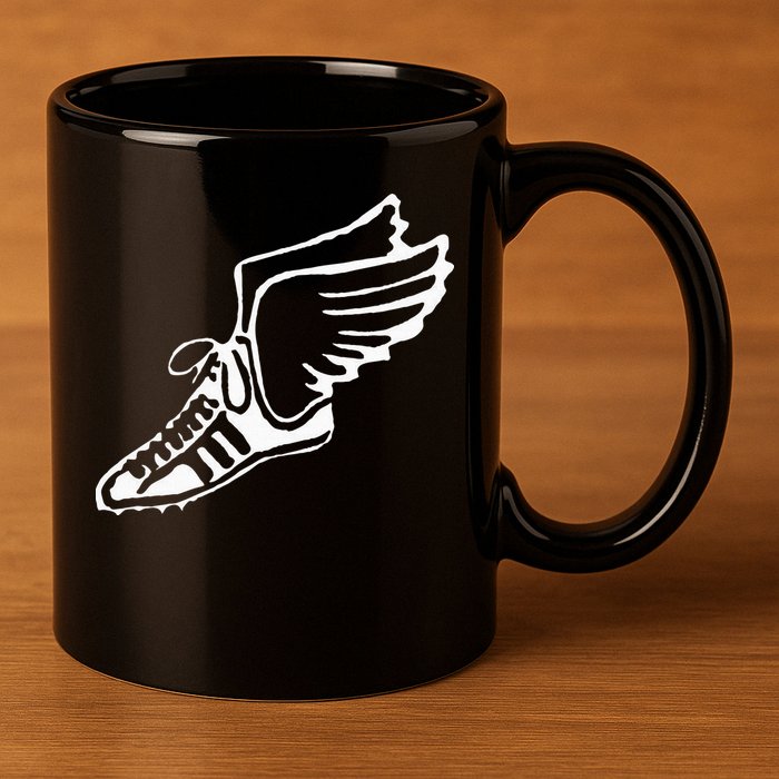 Running Shoe With Wings Track And Field Sneaker 11oz C Handle Ceramic Mug