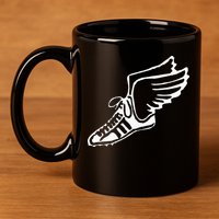 Running Shoe With Wings Track And Field Sneaker 11oz C Handle Ceramic Mug