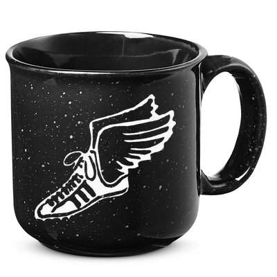 Running Shoe With Wings Track And Field Sneaker 15oz Campfire Ceramic Mug