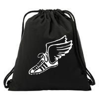 Running Shoe With Wings Track And Field Sneaker Drawstring Bag