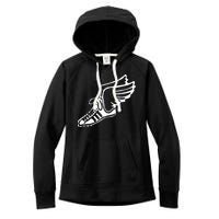 Running Shoe With Wings Track And Field Sneaker Women's Fleece Hoodie