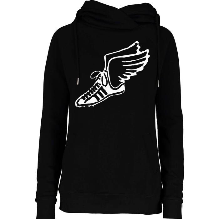 Running Shoe With Wings Track And Field Sneaker Womens Funnel Neck Pullover Hood