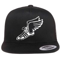 Running Shoe With Wings Track And Field Sneaker Flatbill Hat