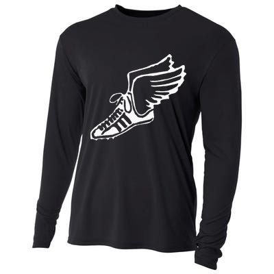 Running Shoe With Wings Track And Field Sneaker Cooling Performance Long Sleeve Crew