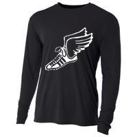 Running Shoe With Wings Track And Field Sneaker Cooling Performance Long Sleeve Crew