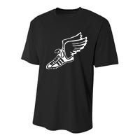 Running Shoe With Wings Track And Field Sneaker Youth Performance Sprint T-Shirt