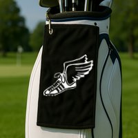 Running Shoe With Wings Track And Field Sneaker Golf Towel