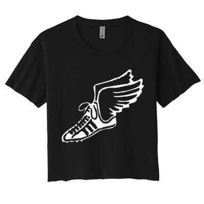 Running Shoe With Wings Track And Field Sneaker Crop Top