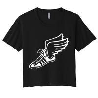 Running Shoe With Wings Track And Field Sneaker Crop Top
