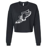 Running Shoe With Wings Track And Field Sneaker Cropped Pullover Crew