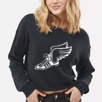 Running Shoe With Wings Track And Field Sneaker Cropped Pullover Crew