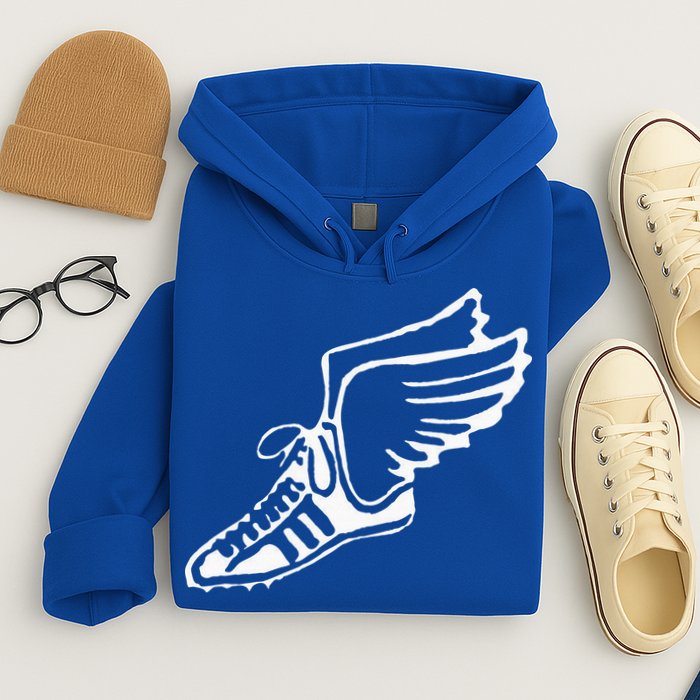 Running Shoe With Wings Track And Field Sneaker Hoodie