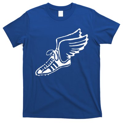 Running Shoe With Wings Track And Field Sneaker T-Shirt