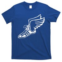 Running Shoe With Wings Track And Field Sneaker T-Shirt