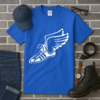Running Shoe With Wings Track And Field Sneaker Tall T-Shirt