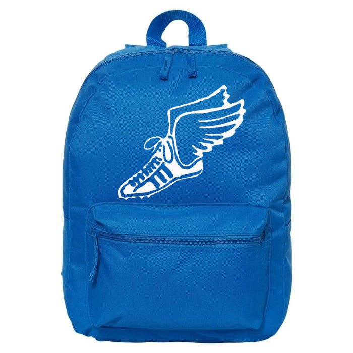 Running Shoe With Wings Track And Field Sneaker 16 in Basic Backpack