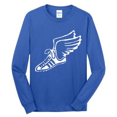 Running Shoe With Wings Track And Field Sneaker Tall Long Sleeve T-Shirt