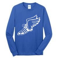 Running Shoe With Wings Track And Field Sneaker Tall Long Sleeve T-Shirt