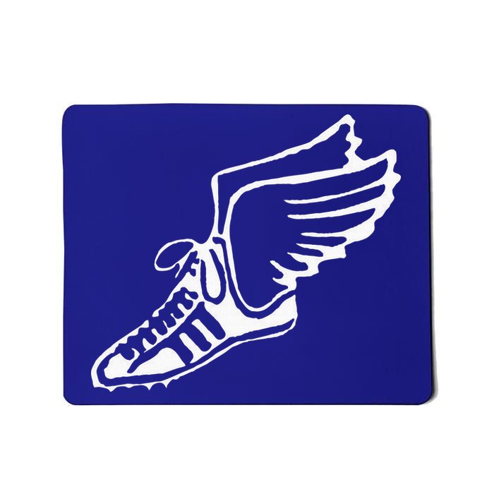 Running Shoe With Wings Track And Field Sneaker Mousepad