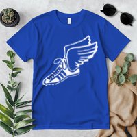 Running Shoe With Wings Track And Field Sneaker Premium T-Shirt