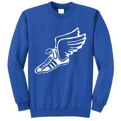 Running Shoe With Wings Track And Field Sneaker Tall Sweatshirt