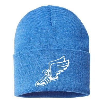 Running Shoe With Wings Track And Field Sneaker Sustainable Knit Beanie