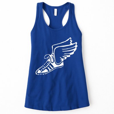 Running Shoe With Wings Track And Field Sneaker Womens Tank Top