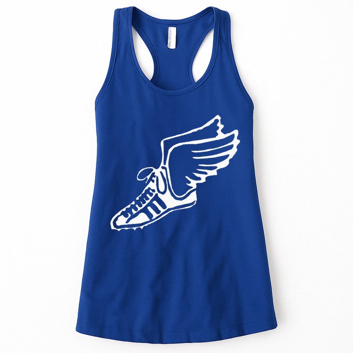 Running Shoe With Wings Track And Field Sneaker Womens Tank Top