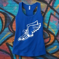 Running Shoe With Wings Track And Field Sneaker Womens Tank Top