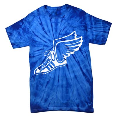 Running Shoe With Wings Track And Field Sneaker Tie-Dye T-Shirt