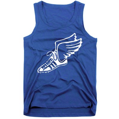 Running Shoe With Wings Track And Field Sneaker Tank Top