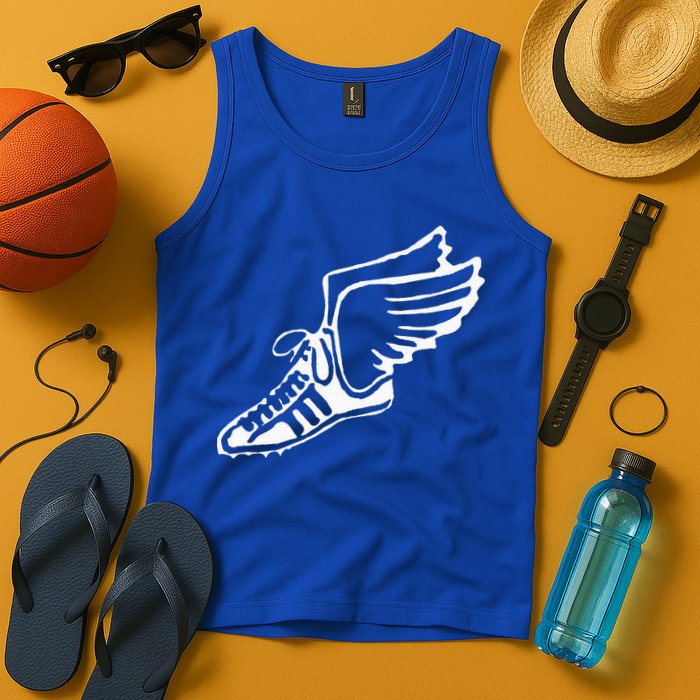 Running Shoe With Wings Track And Field Sneaker Tank Top