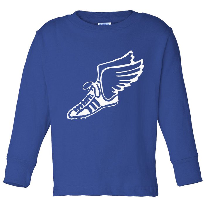 Running Shoe With Wings Track And Field Sneaker Toddler Long Sleeve Shirt