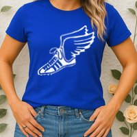 Running Shoe With Wings Track And Field Sneaker Womens T-Shirt