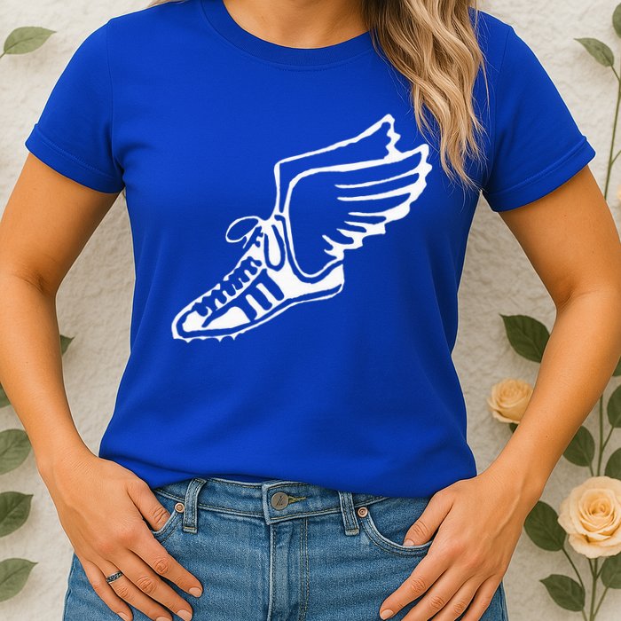 Running Shoe With Wings Track And Field Sneaker Womens T-Shirt