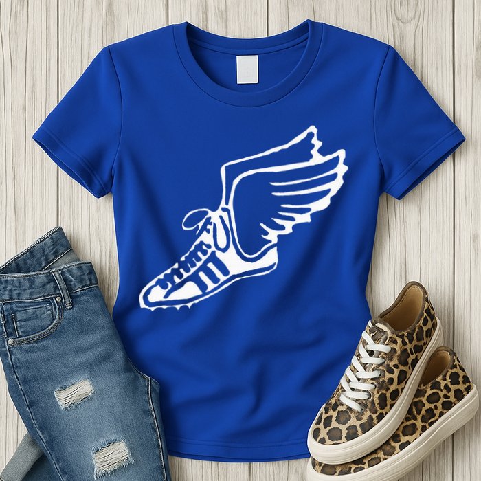 Running Shoe With Wings Track And Field Sneaker Womens T-Shirt