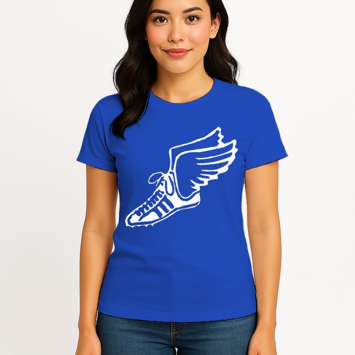 Running Shoe With Wings Track And Field Sneaker Womens T-Shirt