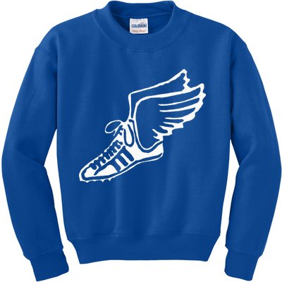 Running Shoe With Wings Track And Field Sneaker Kids Sweatshirt