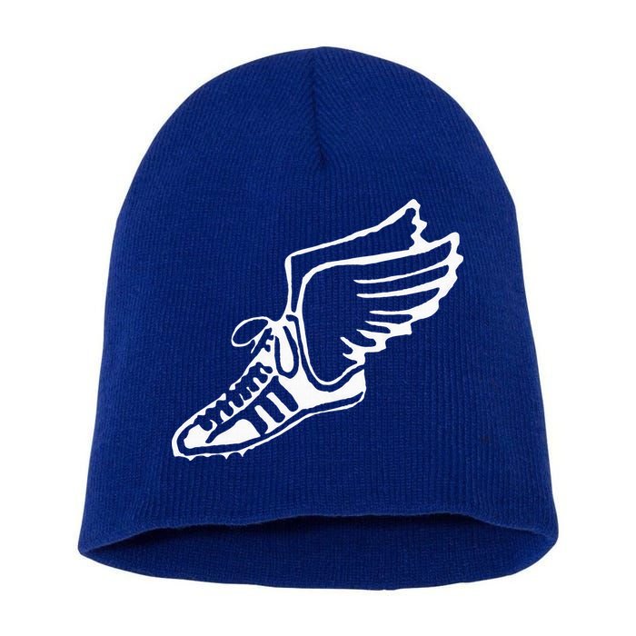 Running Shoe With Wings Track And Field Sneaker Short Acrylic Beanie