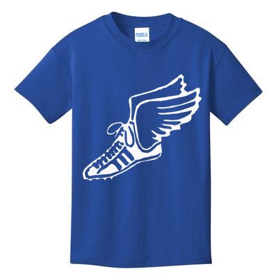 Running Shoe With Wings Track And Field Sneaker Kids T-Shirt
