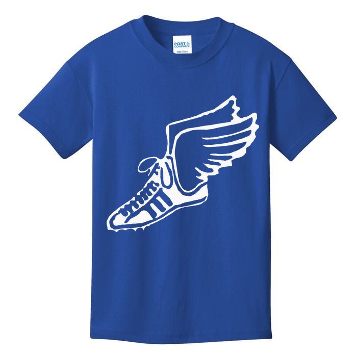Running Shoe With Wings Track And Field Sneaker Kids T-Shirt