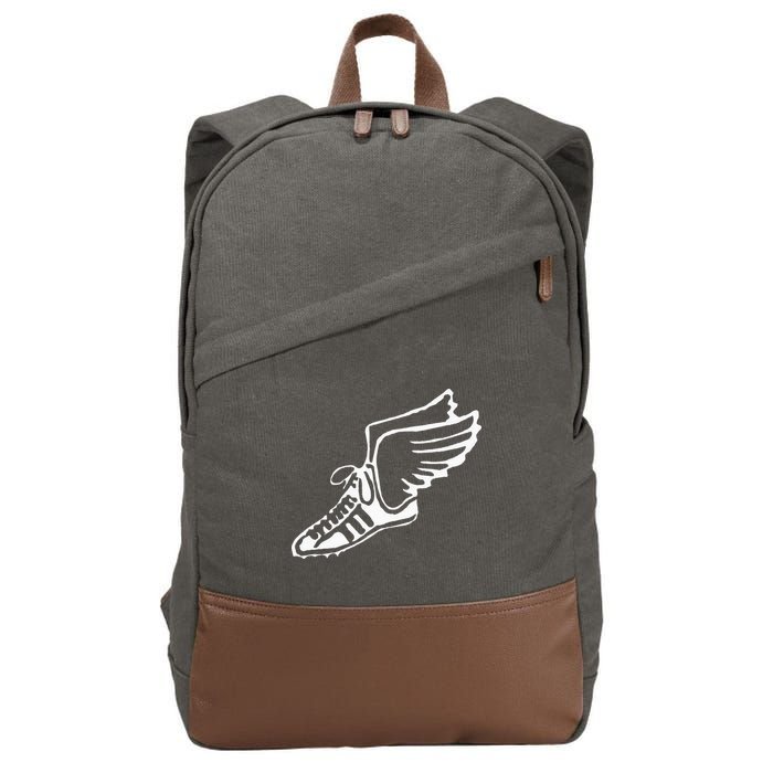 Running Shoe With Wings Track And Field Sneaker Cotton Canvas Backpack
