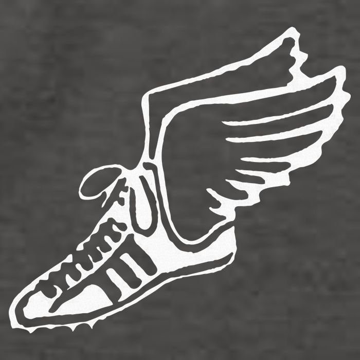 Running Shoe With Wings Track And Field Sneaker Vector Backpack
