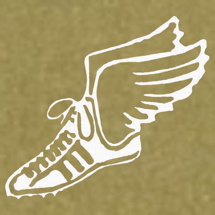Running Shoe With Wings Track And Field Sneaker Garment-Dyed Women's Muscle Tee