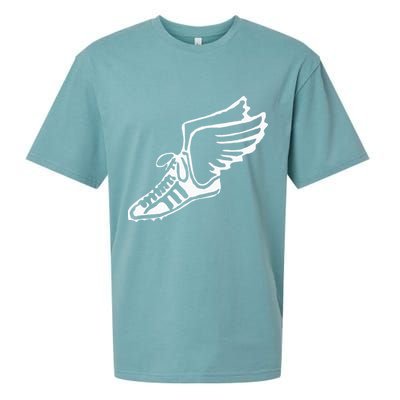 Running Shoe With Wings Track And Field Sneaker Sueded Cloud Jersey T-Shirt