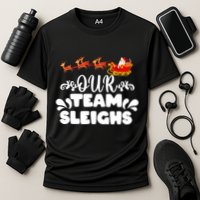 Reindeers SantaS Workers Our Team Sleighs Xmas Performance Shirt