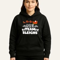 Reindeers SantaS Workers Our Team Sleighs Xmas Hoodie