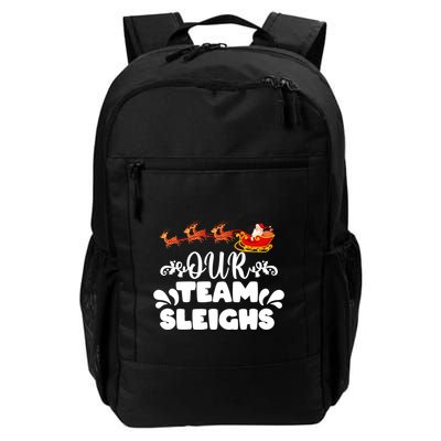 Reindeers SantaS Workers Our Team Sleighs Xmas Backpack