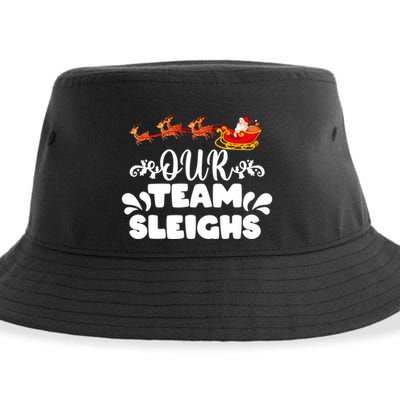 Reindeers SantaS Workers Our Team Sleighs Xmas Sustainable Bucket Hat