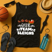 Reindeers SantaS Workers Our Team Sleighs Xmas Tank Top